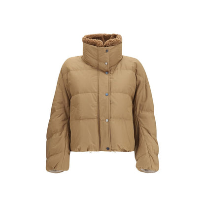 Brunello Cucinelli Beige Daunenmantel aus Gänsedaunen