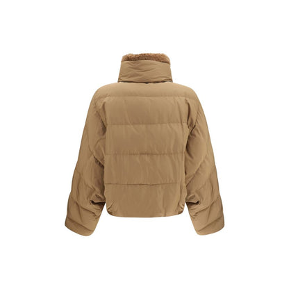 Brunello Cucinelli Beige Daunenmantel aus Gänsedaunen