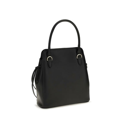 Prada Schwarze Bos Taurus Kalbsleder Schultertasche