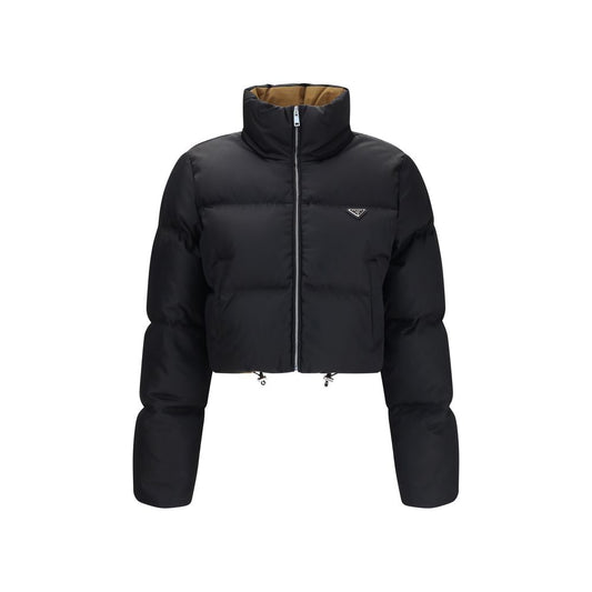 Prada Schwarze Daunenjacke aus Gänsedaunen, durchgehend