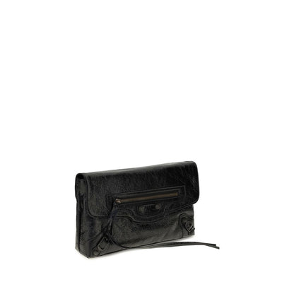 Balenciaga Schwarze Kalbsleder Bos Taurus Clutch Bag