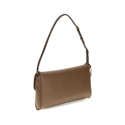 Valentino Garavani Braune Kalbsleder Bos Taurus Schultertasche