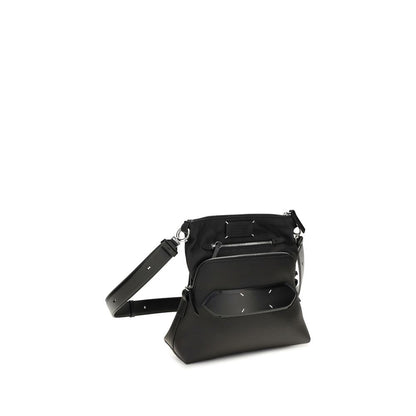 Maison Margiela Schwarze Lammleder Schultertasche Ovis Aries Aries
