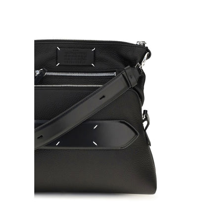 Maison Margiela Schwarze Lammleder Schultertasche Ovis Aries Aries