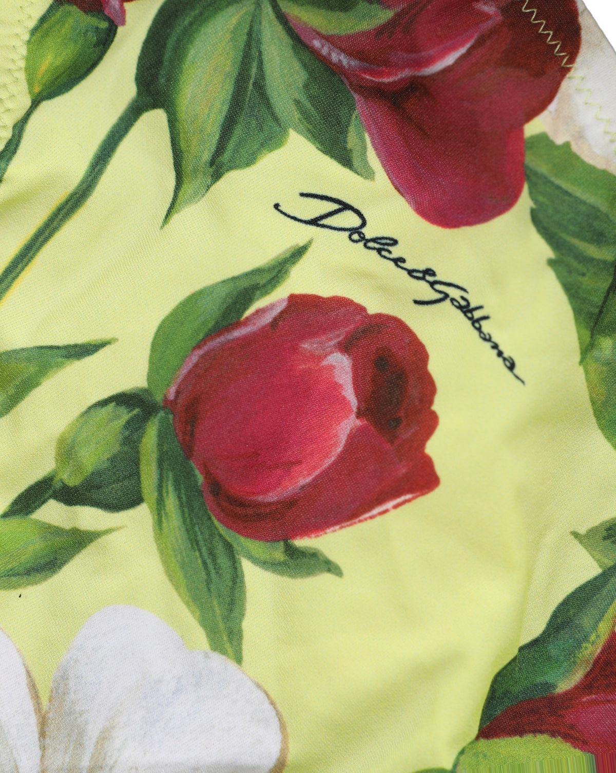 Dolce & Gabbana Gelbe Bikinihose mit Blumenprint