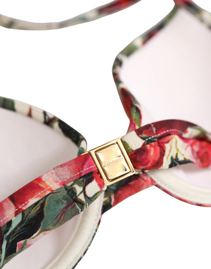 Dolce & Gabbana Multicolour Floral-Print Bikini Top