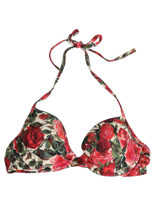 Dolce & Gabbana Top bikini multicolore con stampa floreale