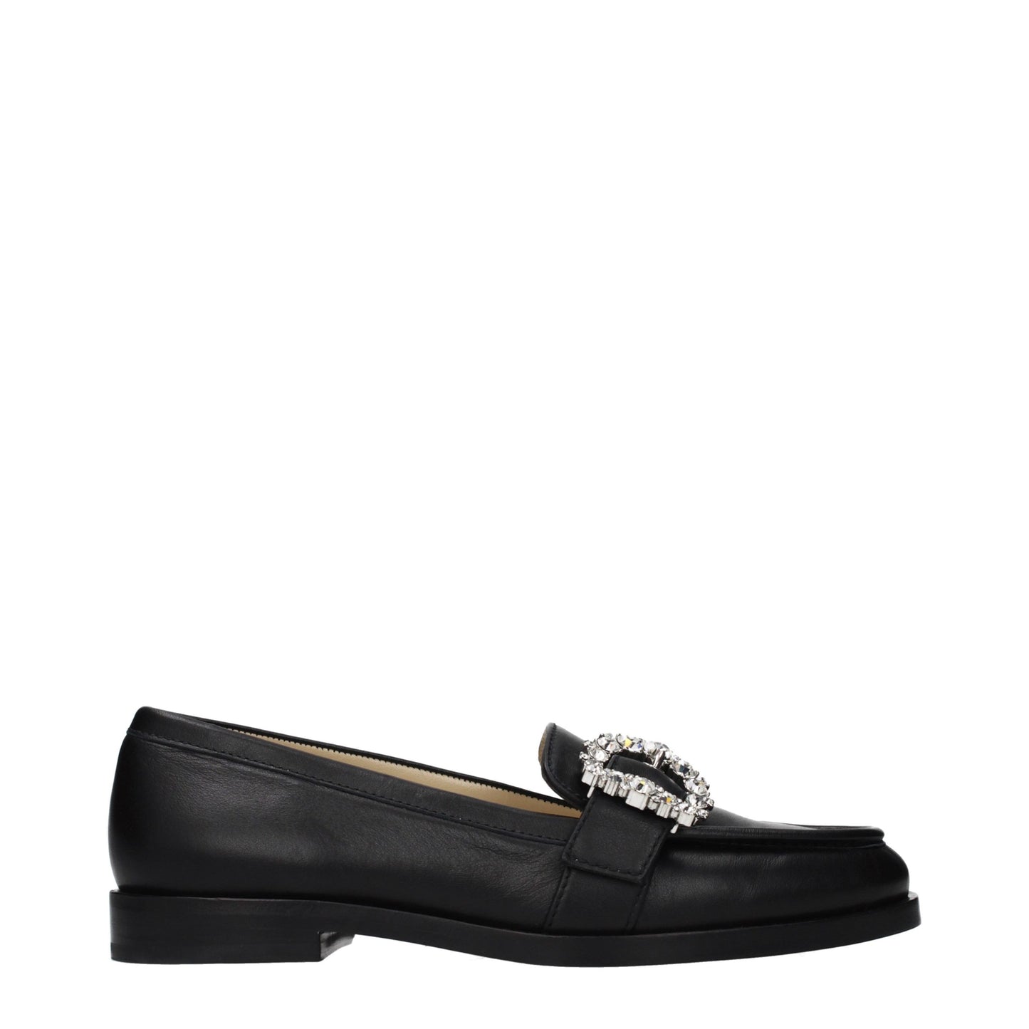 Jimmy Choo Schwarze Leder Loafer zum Hineinschlüpfen