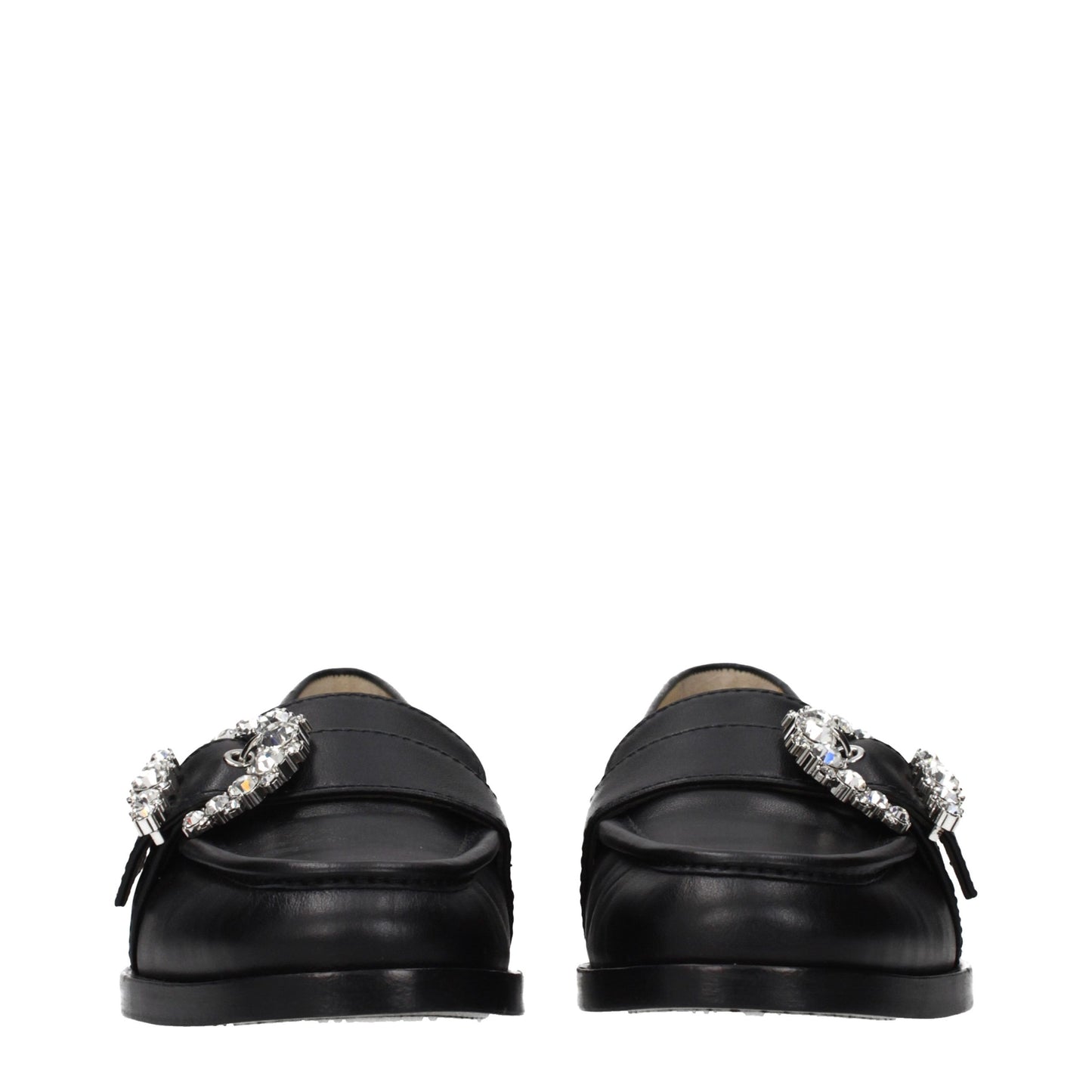 Jimmy Choo Schwarze Leder Loafer zum Hineinschlüpfen