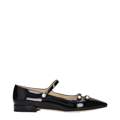 Jimmy Choo Schwarze Ballerinas aus Leder