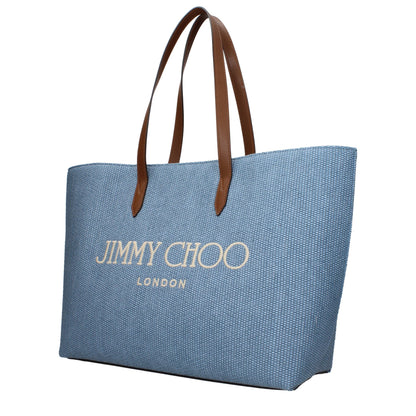 Jimmy Choo Hellblaue Umhängetasche aus Stoff