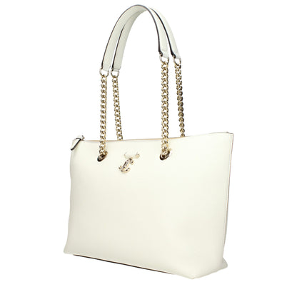Jimmy Choo Weiße Leder Schultertasche