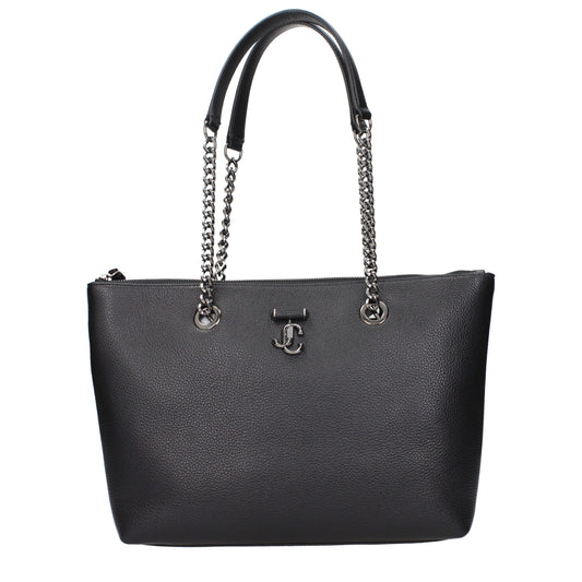 Jimmy Choo Schwarze Leder Umhängetasche