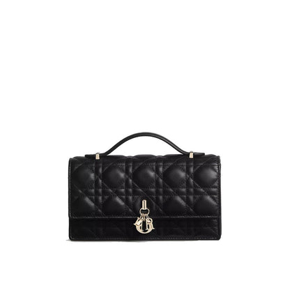Dior Schwarze Leder Umhängetasche