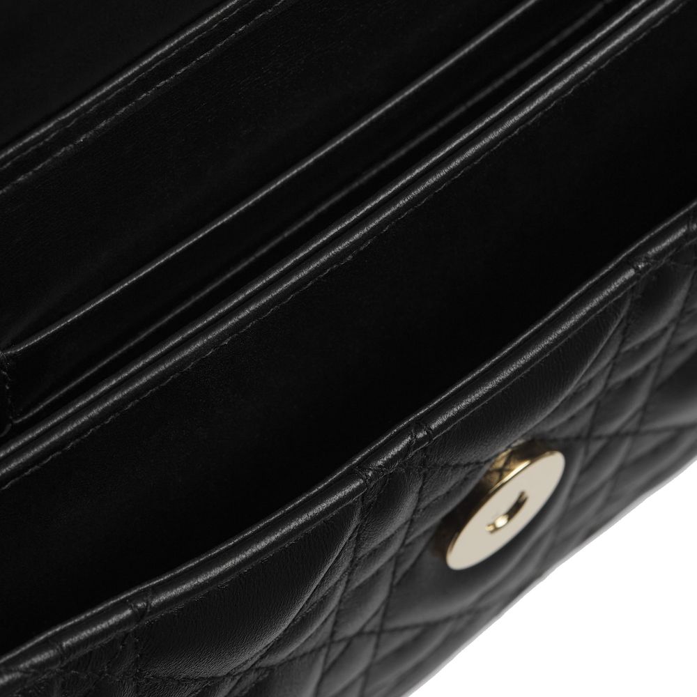 Dior Schwarze Leder Umhängetasche