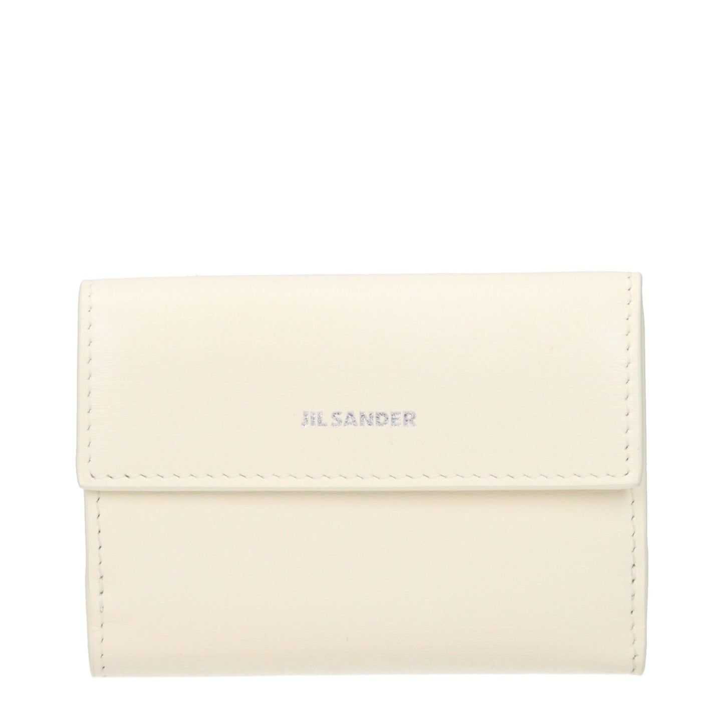 Jil Sander Weiße Leder-Geldbörse