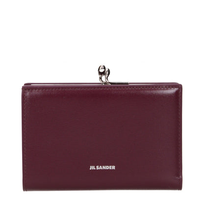 Jil Sander Rote Leder-Geldbörse