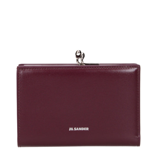 Jil Sander Rote Leder-Geldbörse
