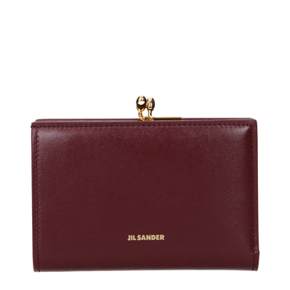 Jil Sander Rote Leder-Geldbörse