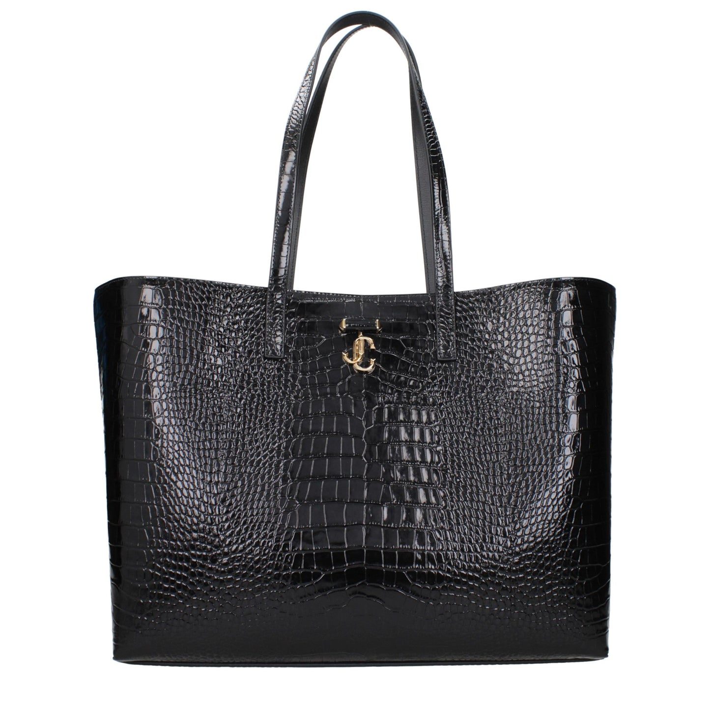 Jimmy Choo Schwarze Leder Umhängetasche