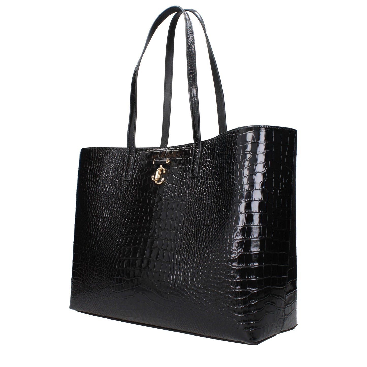 Jimmy Choo Schwarze Leder Umhängetasche