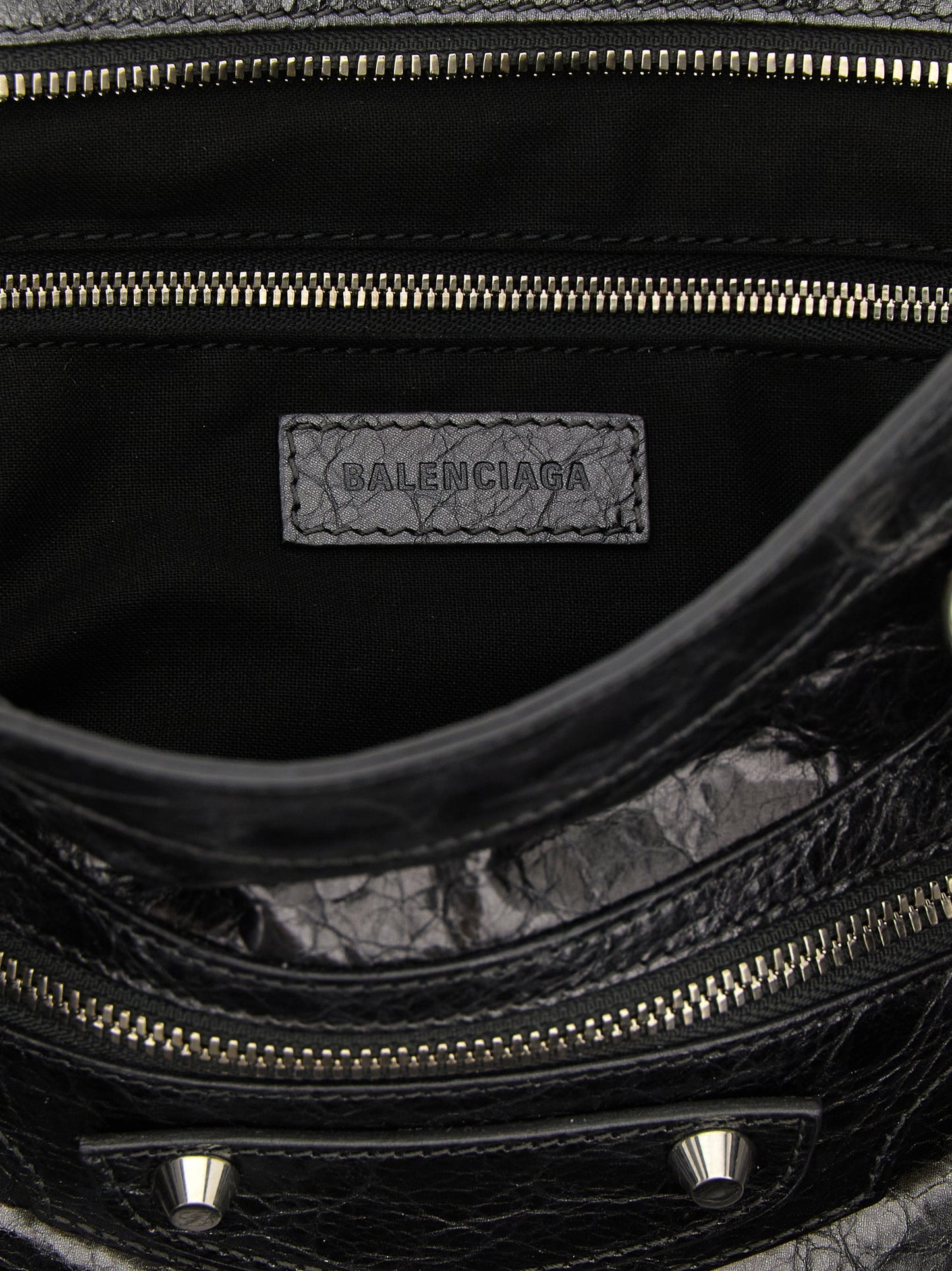 Balenciaga Handtasche aus silbernem Lammleder