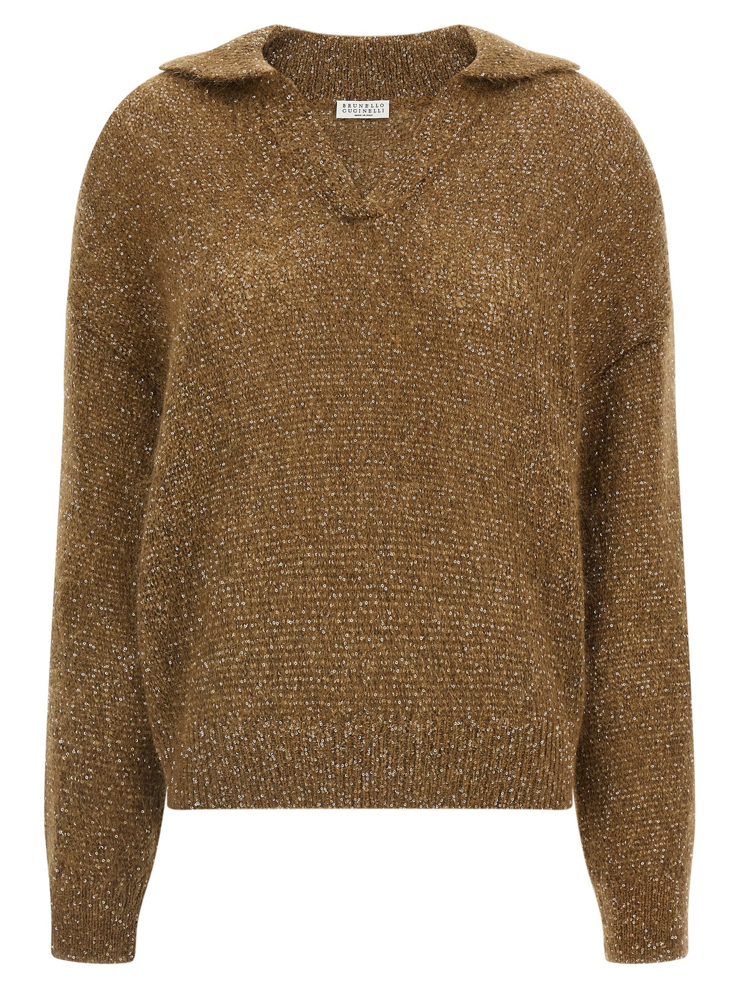 Brunello Cucinelli Braunes Polyamid-Polohemd
