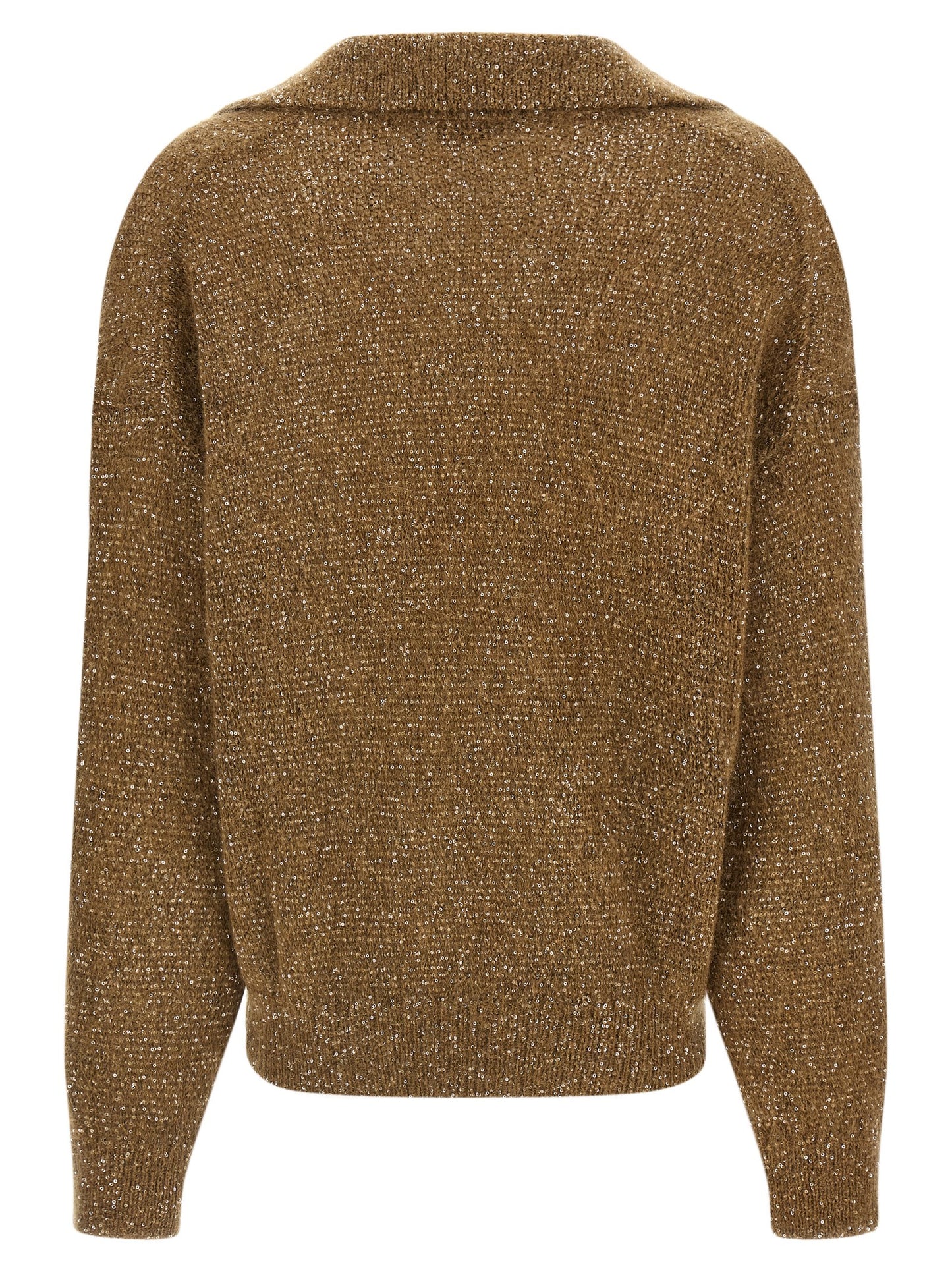 Brunello Cucinelli Braunes Polyamid-Polohemd