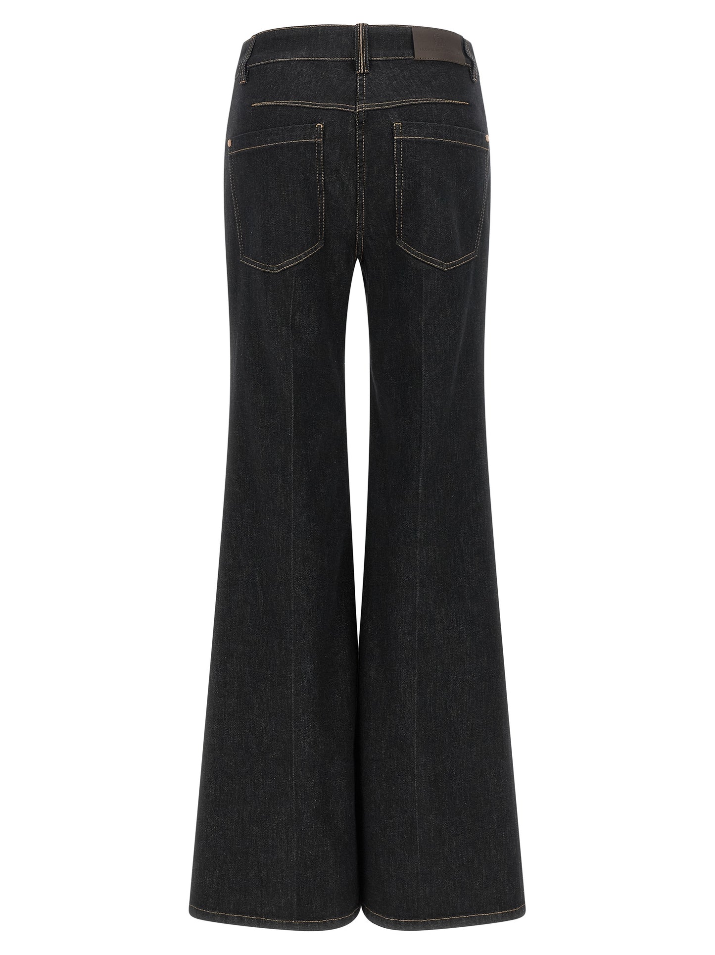 Brunello Cucinelli Blaue Baumwoll-Jeans mit ausgestelltem Bein