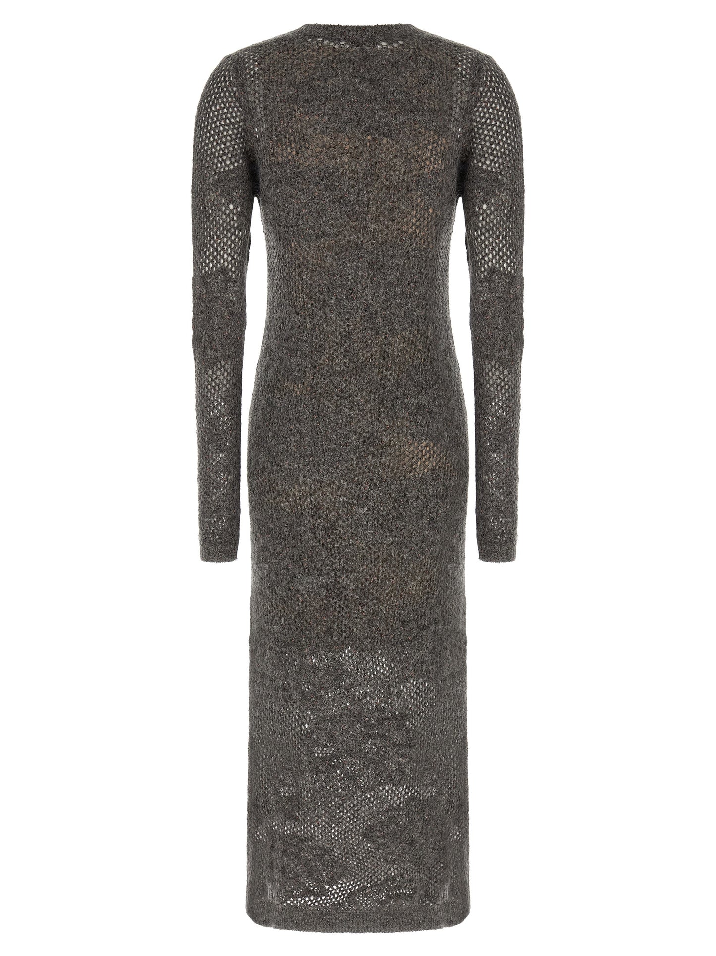 Brunello Cucinelli Graues Nylon-Abendkleid