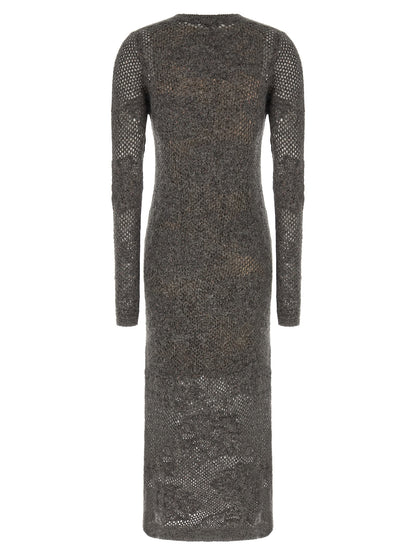 Brunello Cucinelli Graues Nylon-Abendkleid