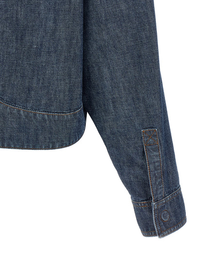Fendi Blaue Jeansjacke aus Baumwolle