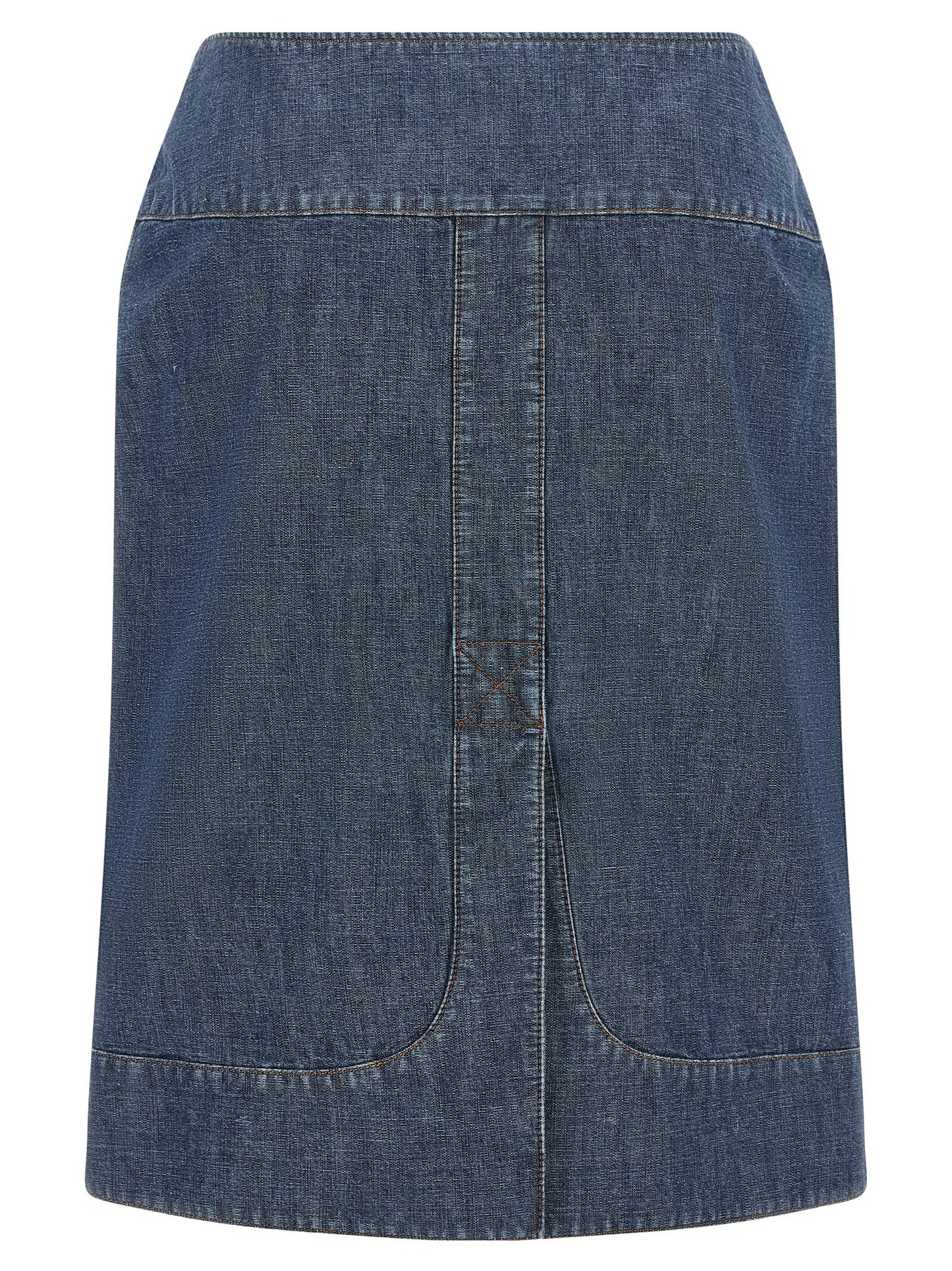 Fendi Blaue Baumwoll-Midirock