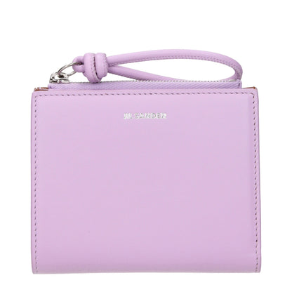 Jil Sander Pinkes Leder Portemonnaie