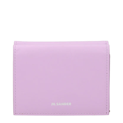 Jil Sander Pinkes Leder Portemonnaie