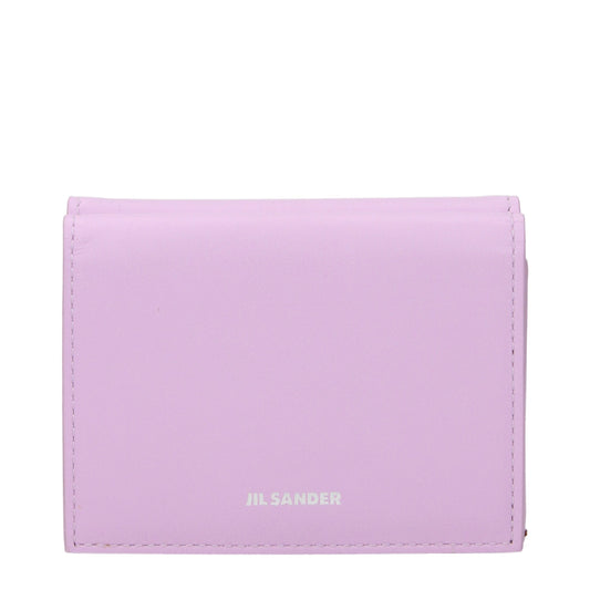 Jil Sander Pinkes Leder Portemonnaie