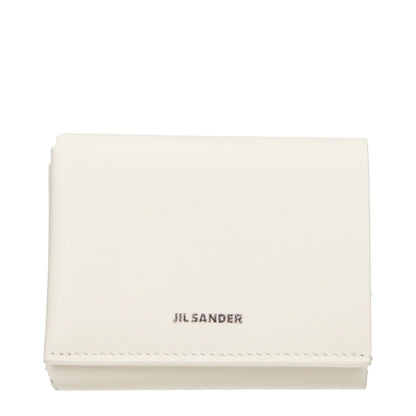 Jil Sander Beige Leder Portemonnaie