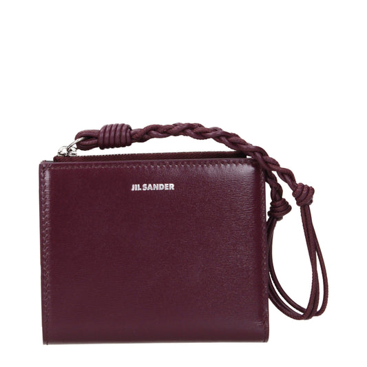 Jil Sander Rote Leder-Geldbörse