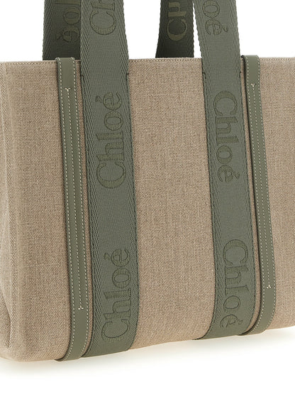 Chloé Zweifarbige Leinen-Tasche