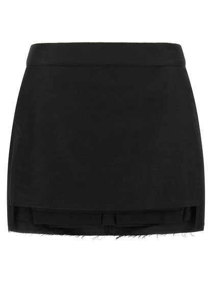 Rick Owens Schwarzer Ramie-Maxirock