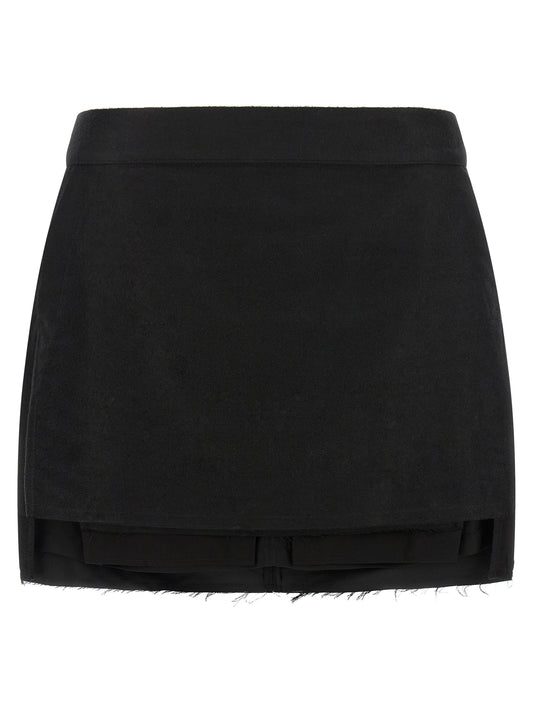 Rick Owens Schwarzer Ramie-Maxirock