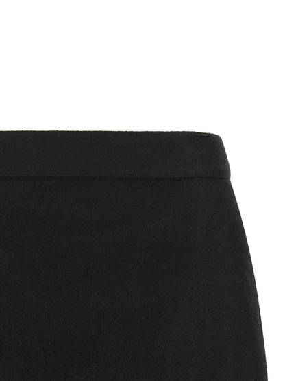 Rick Owens Schwarzer Ramie-Maxirock