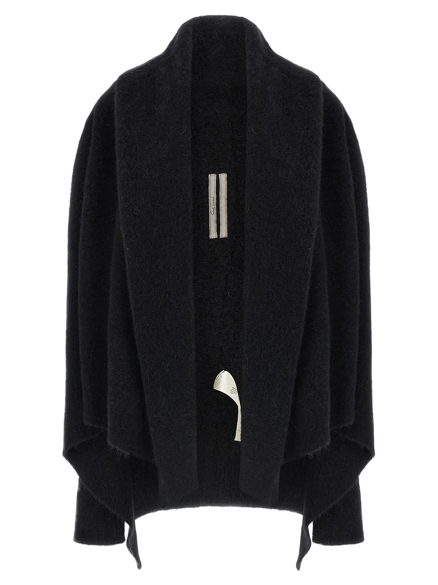 Rick Owens Schwarzer Marabou-Strickjacke