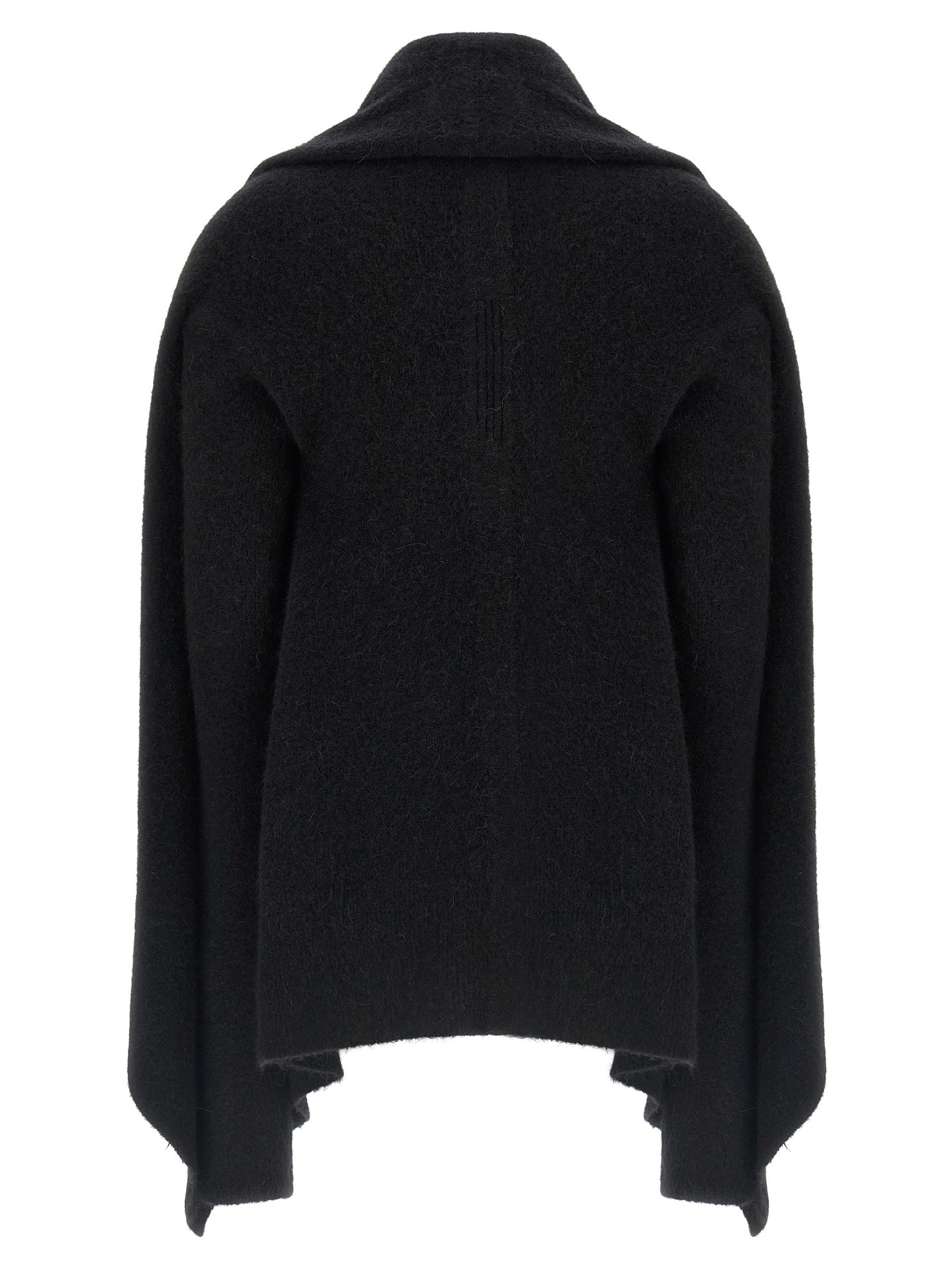 Rick Owens Schwarzer Marabou-Strickjacke