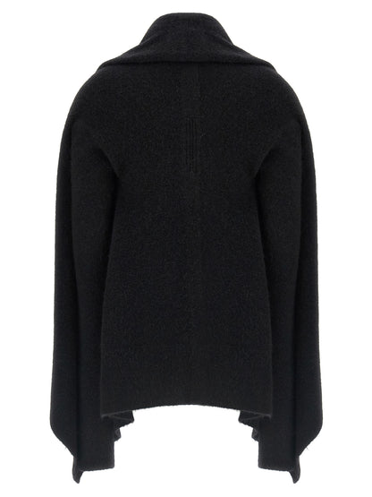 Rick Owens Schwarzer Marabou-Strickjacke
