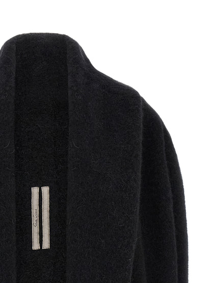 Rick Owens Schwarzer Marabou-Strickjacke