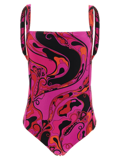 Emilio Pucci Fuchsia Polyamid-Badeanzug