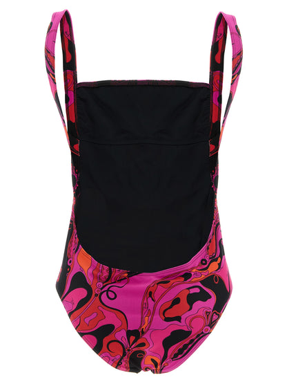 Emilio Pucci Fuchsia Polyamid-Badeanzug