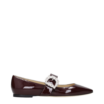 Jimmy Choo Cheri Rote Lackleder-Ballerinas