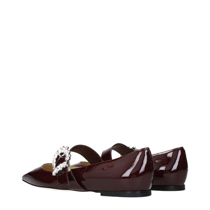 Jimmy Choo Cheri Rote Lackleder-Ballerinas